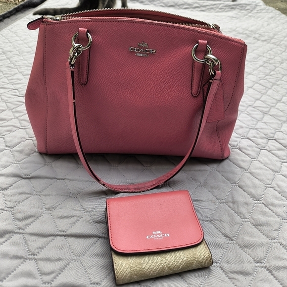 Coach Christie Carryall Handbag And Matching Trifold Wallet - Picture 3 of 16